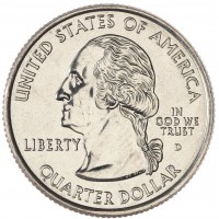 Монета США 25 центов 2005 Калифорния