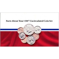 США годовой набор из 10 монет 1987 года с различными знаками монетного двора