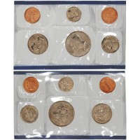 США годовой набор из 10 монет 1987 года с различными знаками монетного двора