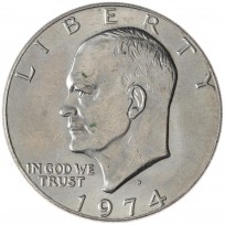 Монета США 1 доллар 1974 Эйзенхауэр