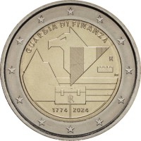 Монета Италия 2 евро 2024 Финансовая гвардия