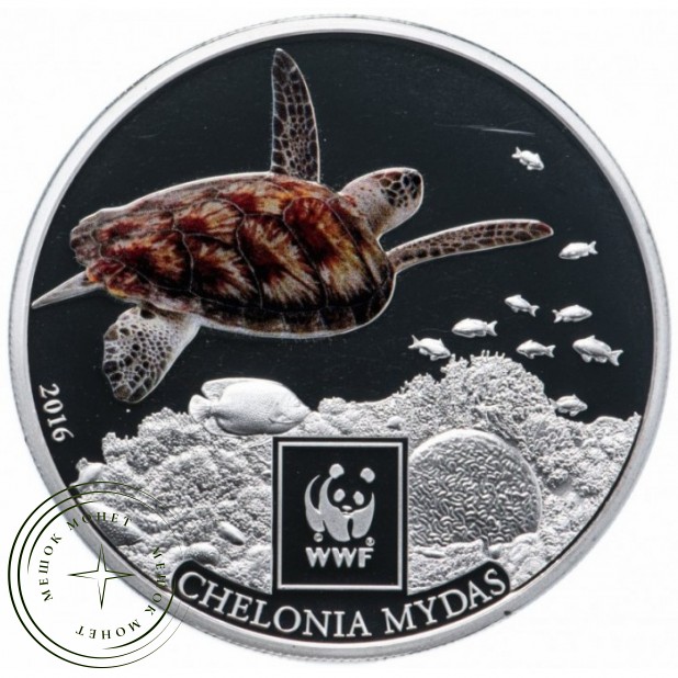 Танзания 100 шиллингов 2016 Зеленая морская черепаха