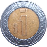 Монета Мексика 1 песо 1997