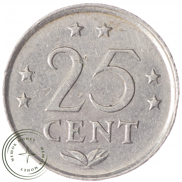 Антильские острова 25 центов 1982