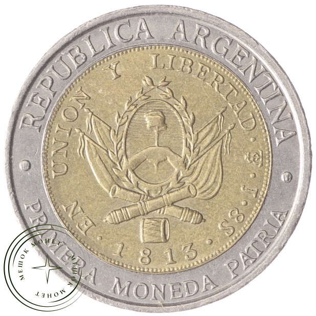 Аргентина 1 песо 1995 Ошибочная надпись PROVINGIAS