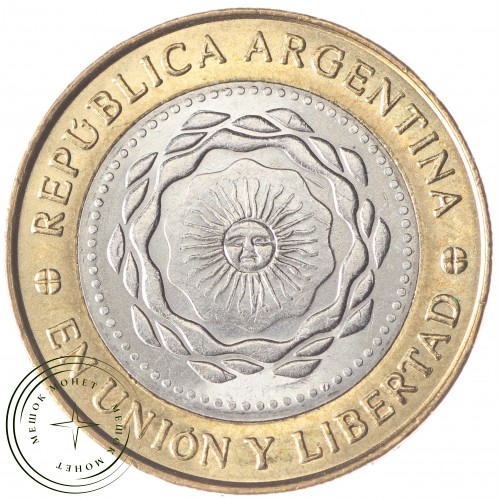 Аргентина 2 песо 2011 2