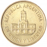 Монета Аргентина 25 сентаво 2010