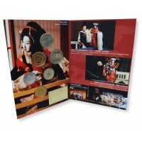 Япония годовой набор монет 2004 театр Бунраку