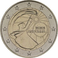 Монета Андорра 2 евро 2023 Летнее солнцестояние (Буклет)