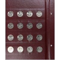 Набор монет 200 лет победы России в Отечественной войне 1812 г. (Бородино) 28 монет в альбоме
