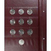 Набор монет 200 лет победы России в Отечественной войне 1812 г. (Бородино) 28 монет в альбоме