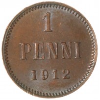 Монета 1 пенни 1912