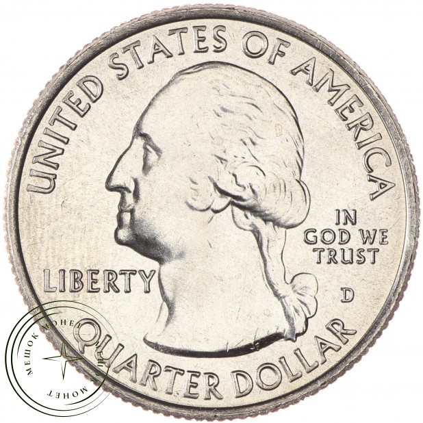 США 25 центов 2015 Бомбей Хук