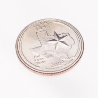 Монета США 25 центов 2004 Техас