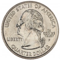 Монета США 25 центов 2004 Техас