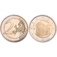 Монета Испания 2 евро 2017 Церковь Санта-Мария-дель-Наранко в Овьедо