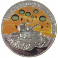 Либерия 5 долларов 2008 набор монет Танки второй мировой войны