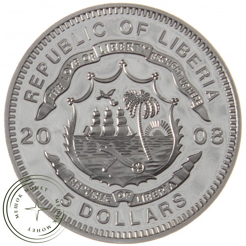 Либерия 5 долларов 2008 набор монет Танки второй мировой войны — 53280268
