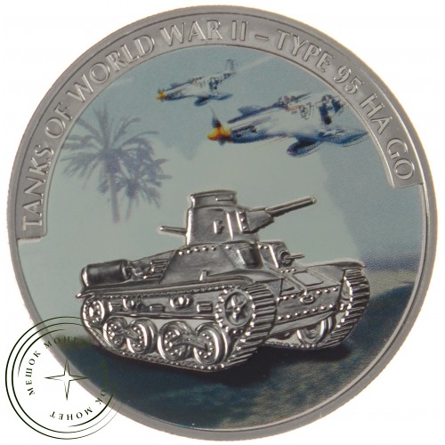 Либерия 5 долларов 2008 набор монет Танки второй мировой войны — 53280268