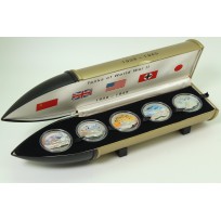 Либерия 5 долларов 2008 набор монет Танки второй мировой войны
