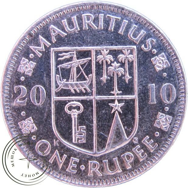 Маврикий 1 рупия 2010