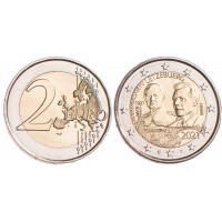 Монета Люксембург 2 евро 2021 100 лет со дня рождения великого герцога Жана