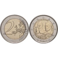 Монета Люксембург 2 евро 2021 100 лет со дня рождения великого герцога Жана