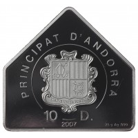 Монета Андорра 10 динар 2007 Рождество