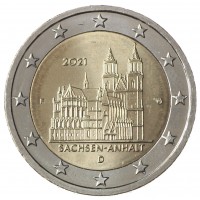 Монета Германия 2 евро 2021 Саксония-Анхальт