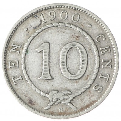 Монета Саравак 10 центов 1900 Серебро