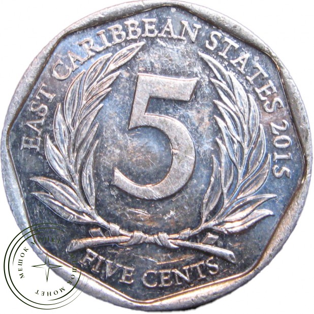Карибы 5 центов 2015