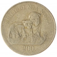 Монета Танзания 200 шиллингов 1998