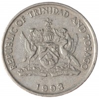 Монета Тринидад и Тобаго 25 центов 1993