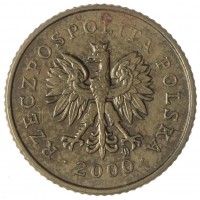 Монета Польша 1 грош 2000