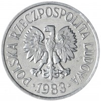 Монета Польша 20 грошей 1983