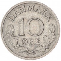 Монета Дания 10 эре 1964