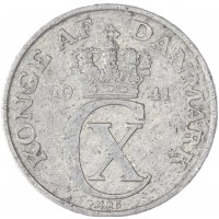 Монета Дания 2 эре 1941