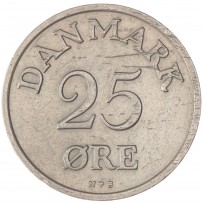 Монета Дания 25 эре 1950
