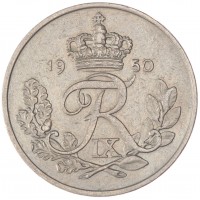 Монета Дания 25 эре 1950