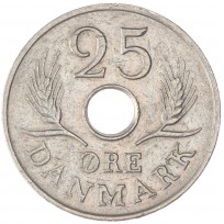 Монета Дания 25 эре 1967