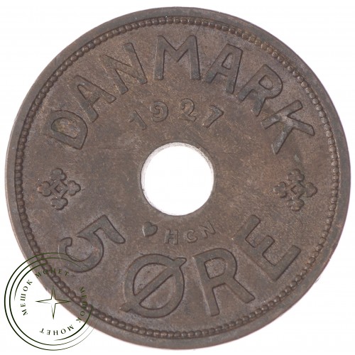 Дания 5 эре 1927 — 30394461