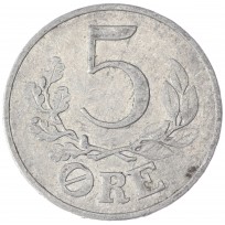Монета Дания 5 эре 1941