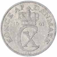 Монета Дания 5 эре 1941