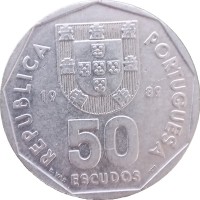Монета Португалия 50 эскудо 1989