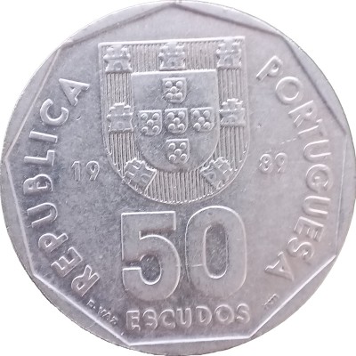 Монета Португалия 50 эскудо 1989