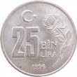 Турция 25000 лир 1996
