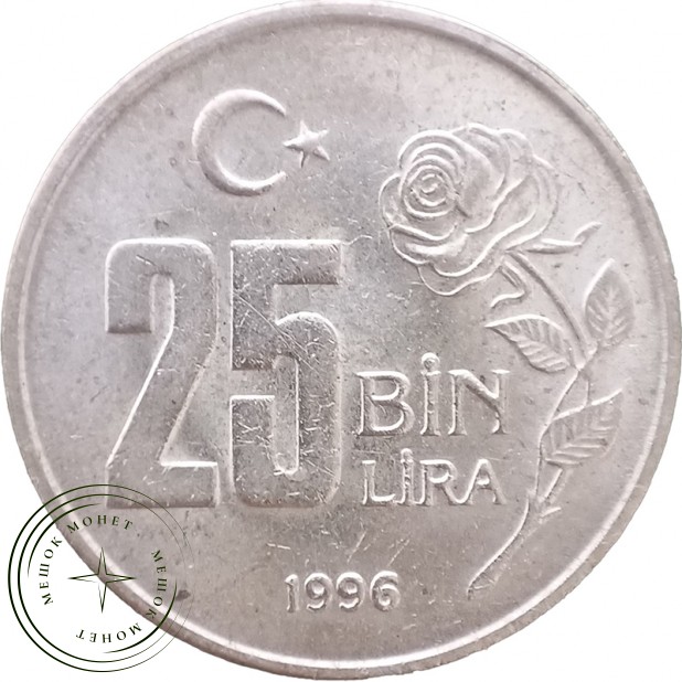 Турция 25000 лир 1996 — 937046206