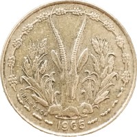 Западная Африка 5 франков 1965