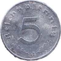 Монета Германия 5 рейхспфеннигов 1940