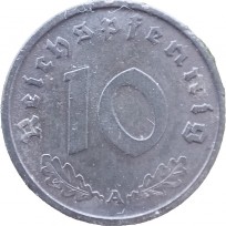 Монета Германия 10 рейхспфеннигов 1940